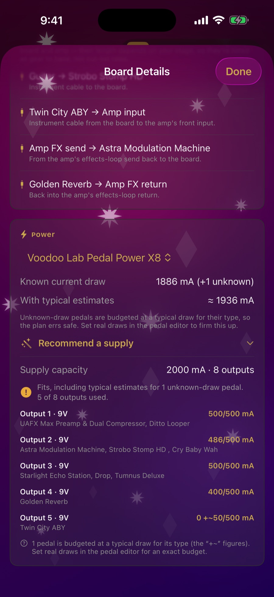 Power budgeting in the Pop theme with per-output allocations and a supply recommendation